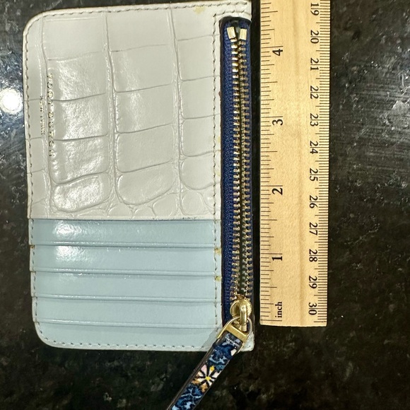 Tory Burch Blue Colorblock & Wild Pansy Patterned Wallet/Cardholder - Picture 8 of 8